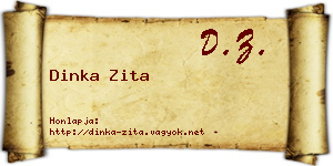 Dinka Zita névjegykártya