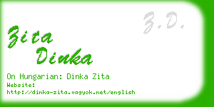 zita dinka business card